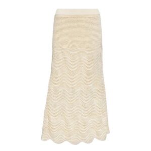 Rachel Zoe Cream Trumpet Maxi Skirt